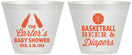 Custom Baby Shower 9 oz Wine Frosted Cups - Basketball Beer Diapers | 90133