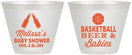Custom Baby Shower 9 oz Wine Frosted Cups - Basketball Beer Babies | 90134
