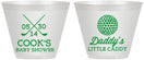 Custom Baby Shower 9 oz Wine Frosted Cups - Golf Little Caddy | 90135