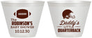 Custom Baby Shower 9 oz Wine Frosted Cups - Football Little Quarterback | 90138