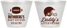 Custom Baby Shower 9 oz Wine Frosted Cups - Football Little Kicker | 90139