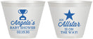 Custom Baby Shower 9 oz Wine Frosted Cups - Allstar On The Way | 90140