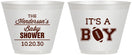 Custom Baby Shower 9 oz Wine Frosted Cups - Football | 90142