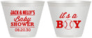 Custom Baby Shower 9 oz Wine Frosted Cups - Baseball Its A Boy | 90143