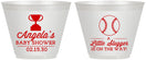 Custom Baby Shower 9 oz Wine Frosted Cups - Baseball Little Slugger | 90145