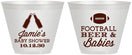 Custom Baby Shower 9 oz Wine Frosted Cups - Football Beer Babies | 90147