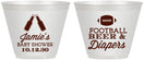 Custom Baby Shower 9 oz Wine Frosted Cups - Football Beer Diapers | 90148