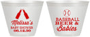 Custom Baby Shower 9 oz Wine Frosted Cups - Baseball Beer Diapers | 90149