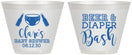 Custom Baby Shower 9 oz Wine Frosted Cups - Beer Diapers Bash | 90151
