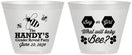 Custom Baby Shower 9 oz Wine Frosted Cups - Gender Reveal Bee | 90152
