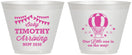 Custom Baby Shower 9 oz Wine Frosted Cups - Hot Air Balloon | 90162