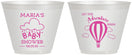 Custom Baby Shower 9 oz Wine Frosted Cups - Hot Air Balloon | 90164