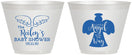 Custom Baby Shower 9 oz Wine Frosted Cups - Angel On The Way | 90165