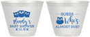 Custom Baby Shower 9 oz Wine Frosted Cups - Owl Whos Almost Due | 90170