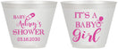 Custom Baby Shower 9 oz Wine Frosted Cups - Baby Girl | 90171
