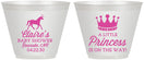 Custom Baby Shower 9 oz Wine Frosted Cups - Little Princess | 90174