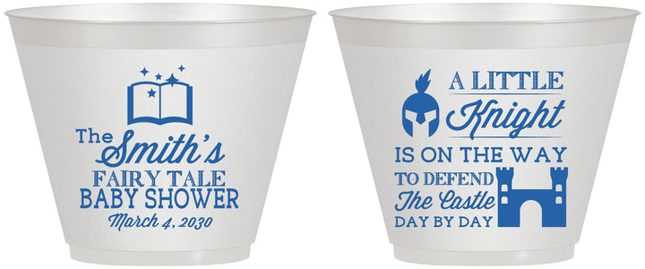 Custom Baby Shower 9 oz Wine Frosted Cups - Little Knight | 90175