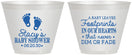 Custom Baby Shower 9 oz Wine Frosted Cups - Footprints | 90176