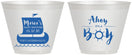 Custom Baby Shower 9 oz Wine Frosted Cups - Ahoy It’s A Boy | 90177
