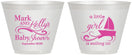 Custom Baby Shower 9 oz Wine Frosted Cups - Sailboat | 90178