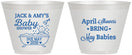 Custom Baby Shower 9 oz Wine Frosted Cups - April Showers May Babies | 90181