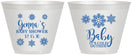 Custom Baby Shower 9 oz Wine Frosted Cups - Christmas Snowflakes | 90192