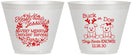 Custom Baby Shower 9 oz Wine Frosted Cups - Christmas Gender Reveal | 90193