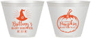 Custom Baby Shower 9 oz Wine Frosted Cups - Little Pumpkin Halloween | 90196