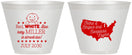Custom Baby Shower 9 oz Wine Frosted Cups - Red White Blue | 90197