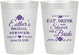 Personalized Bridal Shower 10 oz Frosted Cups - Eat Drink Shower Bride | 100002