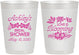 Personalized Bridal Shower 10 oz Frosted Cups - Love Is Blooming | 100007