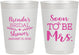 Personalized Bridal Shower 10 oz Frosted Cups - Soon To Be Mrs | 100013