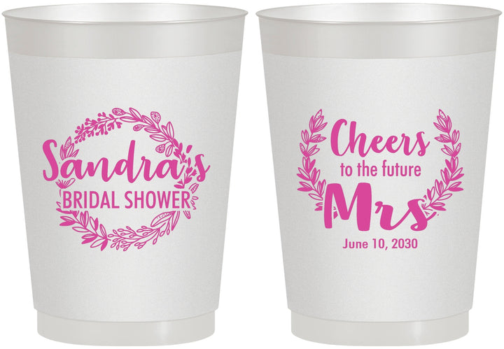 Personalized Bridal Shower 10 oz Frosted Cups - Future Mrs | 100015