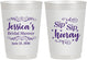 Personalized Bridal Shower 10 oz Frosted Cups - Sip Sip Hooray | 100016