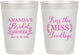 Personalized Bridal Shower 10 oz Frosted Cups - Kiss The Miss Goodbye | 100017