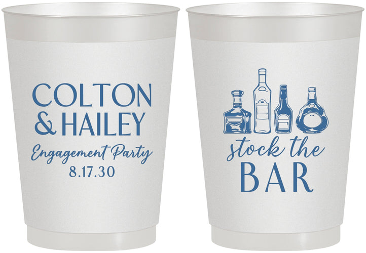 Personalized Engagement 10 oz Frosted Cups - Stock The Bar | 10005