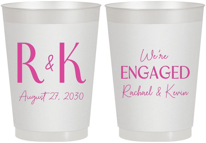 Personalized Engagement 10 oz Frosted Cups - We Are Engaged | 10011