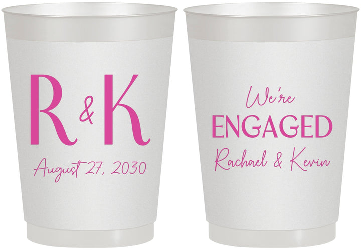 Personalized Engagement 10 oz Frosted Cups - We Are Engaged | 10011