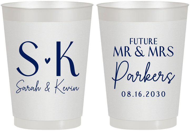 Personalized Engagement 10 oz Frosted Cups - Future Mr And Mrs | 10012