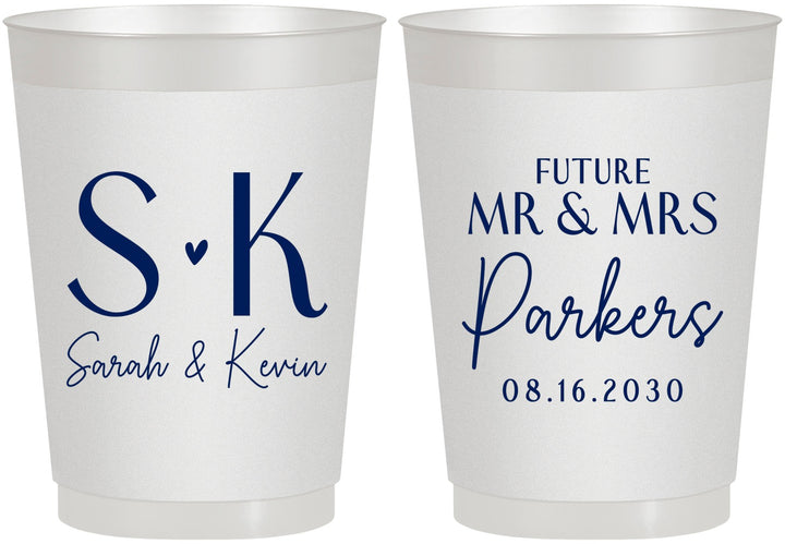 Personalized Engagement 10 oz Frosted Cups - Future Mr And Mrs | 10012