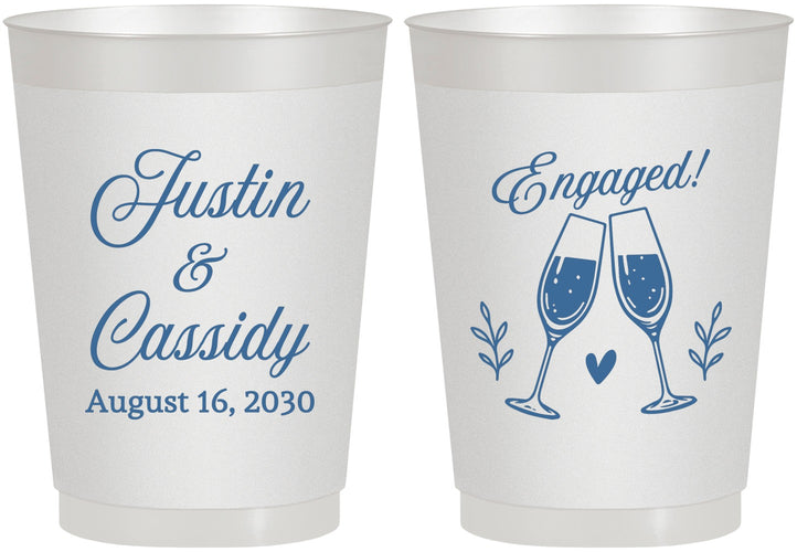 Personalized Engagement 10 oz Frosted Cups - Engaged | 10013
