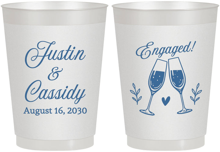Personalized Engagement 10 oz Frosted Cups - Engaged | 10013
