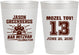 Personalized Bar Mitzvah 10 oz Frosted Cups - 13th Birthday Football | 110002