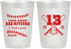 Personalized Bar Mitzvah 10 oz Frosted Cups - 13th Birthday Baseball | 110005