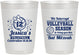 Personalized Bat Mitzvah 10 oz Frosted Cups - 12th Birthday Volleyball | 120016