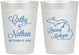 Personalized Wedding 10 oz Frosted Cups - Michigan | 121