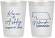 Personalized Wedding 10 oz Frosted Cups - Nebraska | 126