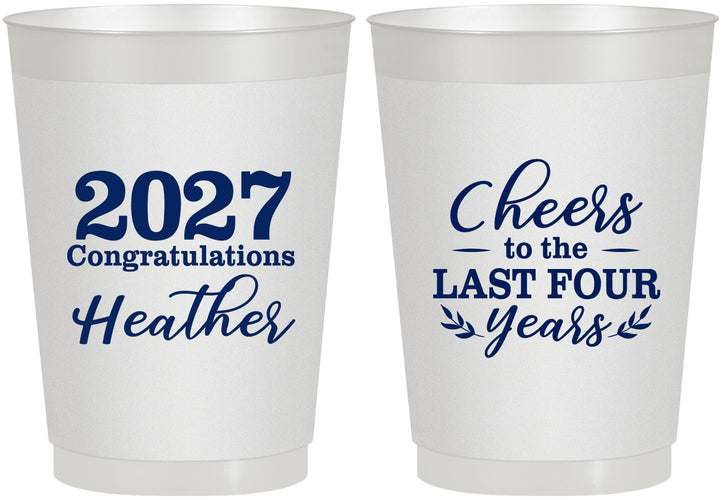 Personalized Graduation 10 oz Frosted Cups - Class Of 2027 Last Four Years | 130023