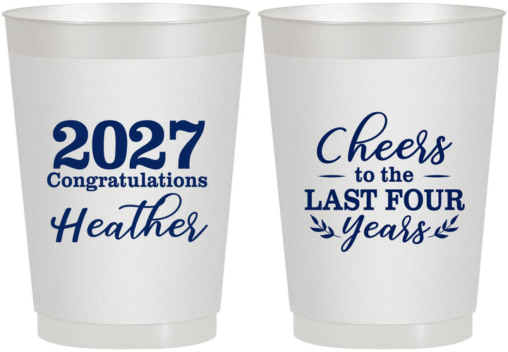 Personalized Graduation 10 oz Frosted Cups - Class Of 2027 Last Four Years | 130023