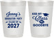 Personalized Graduation 10 oz Frosted Cups - Class Of 2027 Kiss Class Goodbye | 130028